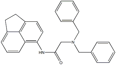 2-(dibenzylamino)-N-(1,2-dihydroacenaphthylen-5-yl)acetamide 化学構造式