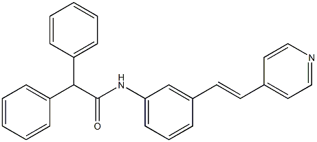 2,2-diphenyl-N-[3-[(E)-2-pyridin-4-ylethenyl]phenyl]acetamide Structure