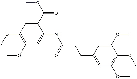 methyl 4,5-dimethoxy-2-[3-(3,4,5-trimethoxyphenyl)propanoylamino]benzoate Structure