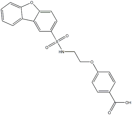 4-[2-(dibenzofuran-2-ylsulfonylamino)ethoxy]benzoic acid Structure