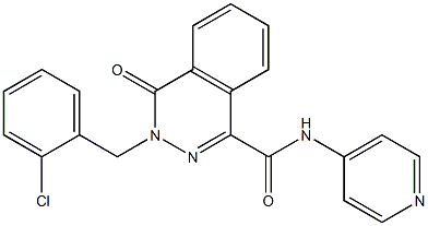 3-[(2-chlorophenyl)methyl]-4-oxo-N-pyridin-4-ylphthalazine-1-carboxamide Struktur