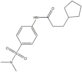 3-cyclopentyl-N-[4-(dimethylsulfamoyl)phenyl]propanamide Struktur