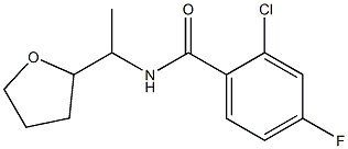 2-chloro-4-fluoro-N-[1-(oxolan-2-yl)ethyl]benzamide Structure