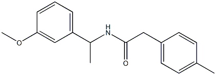 N-[1-(3-methoxyphenyl)ethyl]-2-(4-methylphenyl)acetamide Structure
