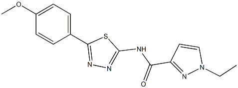 1-ethyl-N-[5-(4-methoxyphenyl)-1,3,4-thiadiazol-2-yl]pyrazole-3-carboxamide Structure