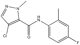 4-chloro-N-(4-fluoro-2-methylphenyl)-2-methylpyrazole-3-carboxamide Structure