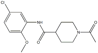 1-acetyl-N-(5-chloro-2-methoxyphenyl)piperidine-4-carboxamide Structure