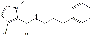 4-chloro-2-methyl-N-(3-phenylpropyl)pyrazole-3-carboxamide Structure