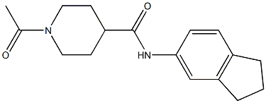 1-acetyl-N-(2,3-dihydro-1H-inden-5-yl)piperidine-4-carboxamide Structure