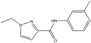 1-ethyl-N-(3-methylphenyl)pyrazole-3-carboxamide Struktur