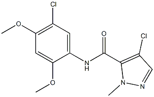 4-chloro-N-(5-chloro-2,4-dimethoxyphenyl)-2-methylpyrazole-3-carboxamide Structure