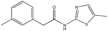 2-(3-methylphenyl)-N-(5-methyl-1,3-thiazol-2-yl)acetamide Structure