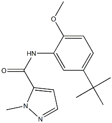 N-(5-tert-butyl-2-methoxyphenyl)-2-methylpyrazole-3-carboxamide Struktur