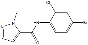 N-(4-bromo-2-chlorophenyl)-2-methylpyrazole-3-carboxamide,,结构式