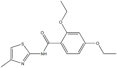 2,4-diethoxy-N-(4-methyl-1,3-thiazol-2-yl)benzamide Structure