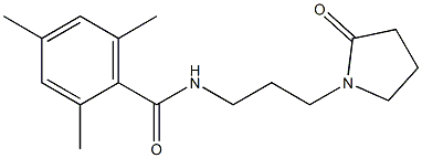 2,4,6-trimethyl-N-[3-(2-oxopyrrolidin-1-yl)propyl]benzamide Structure