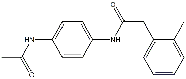 N-(4-acetamidophenyl)-2-(2-methylphenyl)acetamide 化学構造式
