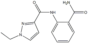 N-(2-carbamoylphenyl)-1-ethylpyrazole-3-carboxamide Structure