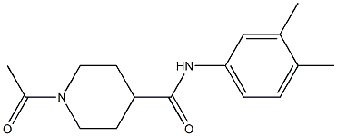 1-acetyl-N-(3,4-dimethylphenyl)piperidine-4-carboxamide Structure