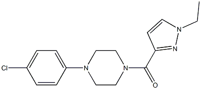 [4-(4-chlorophenyl)piperazin-1-yl]-(1-ethylpyrazol-3-yl)methanone Structure