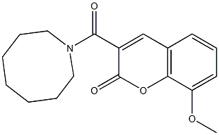 3-(azocane-1-carbonyl)-8-methoxychromen-2-one Structure