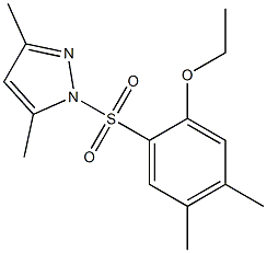 1-(2-ethoxy-4,5-dimethylphenyl)sulfonyl-3,5-dimethylpyrazole Struktur