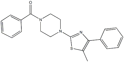 [4-(5-methyl-4-phenyl-1,3-thiazol-2-yl)piperazin-1-yl]-phenylmethanone 结构式