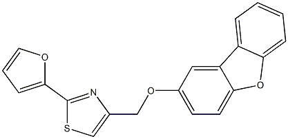 4-(dibenzofuran-2-yloxymethyl)-2-(furan-2-yl)-1,3-thiazole Structure
