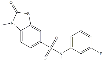 N-(3-fluoro-2-methylphenyl)-3-methyl-2-oxo-1,3-benzothiazole-6-sulfonamide Struktur