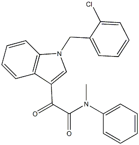 2-[1-[(2-chlorophenyl)methyl]indol-3-yl]-N-methyl-2-oxo-N-phenylacetamide