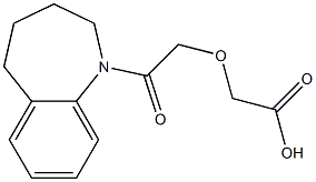 2-[2-oxo-2-(2,3,4,5-tetrahydro-1-benzazepin-1-yl)ethoxy]acetic acid 化学構造式