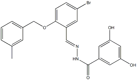 N-[(E)-[5-bromo-2-[(3-methylphenyl)methoxy]phenyl]methylideneamino]-3,5-dihydroxybenzamide