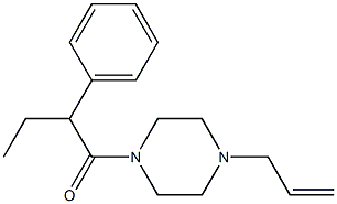 2-phenyl-1-(4-prop-2-enylpiperazin-1-yl)butan-1-one Struktur