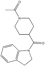 1-[4-(2,3-dihydroindole-1-carbonyl)piperidin-1-yl]ethanone Structure