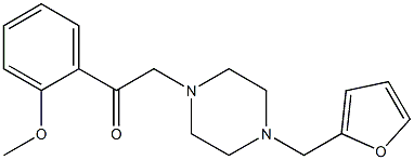 1-[4-(furan-2-ylmethyl)piperazin-1-yl]-2-(2-methoxyphenyl)ethanone 化学構造式