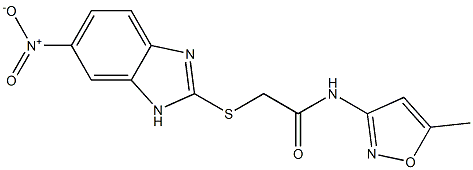 N-(5-methyl-1,2-oxazol-3-yl)-2-[(6-nitro-1H-benzimidazol-2-yl)sulfanyl]acetamide Struktur