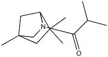 2-methyl-1-(4,6,6-trimethyl-2-azabicyclo[2.2.1]heptan-2-yl)propan-1-one Struktur