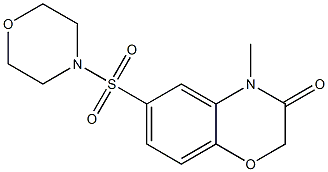 4-methyl-6-morpholin-4-ylsulfonyl-1,4-benzoxazin-3-one 化学構造式