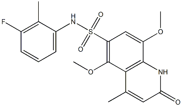 N-(3-fluoro-2-methylphenyl)-5,8-dimethoxy-4-methyl-2-oxo-1H-quinoline-6-sulfonamide