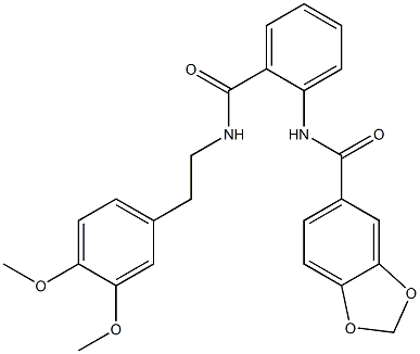  N-[2-[2-(3,4-dimethoxyphenyl)ethylcarbamoyl]phenyl]-1,3-benzodioxole-5-carboxamide