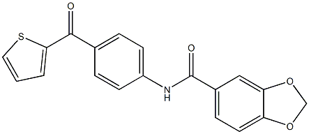 N-[4-(thiophene-2-carbonyl)phenyl]-1,3-benzodioxole-5-carboxamide|