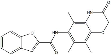 N-(5,7,8-trimethyl-3-oxo-4H-1,4-benzoxazin-6-yl)-1-benzofuran-2-carboxamide Structure