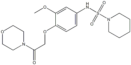 N-[3-methoxy-4-(2-morpholin-4-yl-2-oxoethoxy)phenyl]piperidine-1-sulfonamide Structure