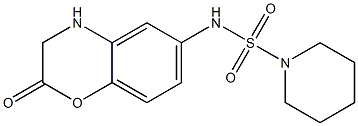 N-(2-oxo-3,4-dihydro-1,4-benzoxazin-6-yl)piperidine-1-sulfonamide Struktur