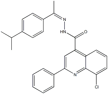 8-chloro-2-phenyl-N-[(Z)-1-(4-propan-2-ylphenyl)ethylideneamino]quinoline-4-carboxamide Structure