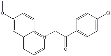 1-(4-chlorophenyl)-2-(6-methoxyquinolin-1-ium-1-yl)ethanone Struktur