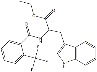 ethyl 3-(1H-indol-3-yl)-2-[[2-(trifluoromethyl)benzoyl]amino]propanoate Structure