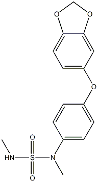 5-[4-(dimethylsulfamoylamino)phenoxy]-1,3-benzodioxole Struktur