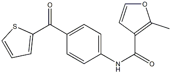 2-methyl-N-[4-(thiophene-2-carbonyl)phenyl]furan-3-carboxamide Structure