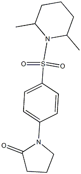 1-[4-(2,6-dimethylpiperidin-1-yl)sulfonylphenyl]pyrrolidin-2-one Structure